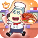 wolfoo snack bar, restaurant android application logo